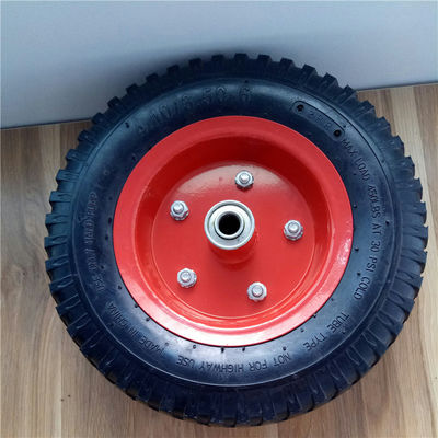 350-6 رینگ فولادی قرمز چرخ کالسکه پنوماتیک لاستیک گونی پنوماتیک چرخ کامیون