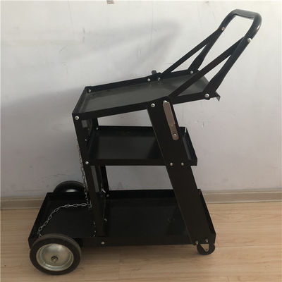 آهن سیاه 3 طبقه Mig Welder Cart چرخ دستی جوشکاری با کشوها مخزن ذخیره سازی