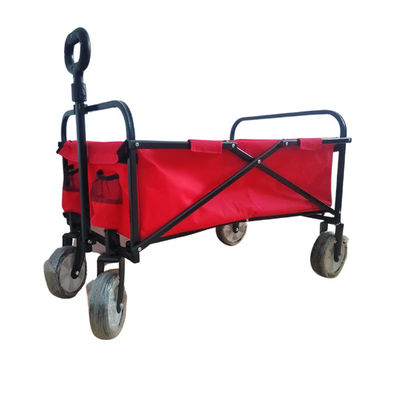 واگن تاشو ساحلی آسان 600D پی وی سی واگن تاشو برای مواد غذایی با اندازه چرخ کوچک