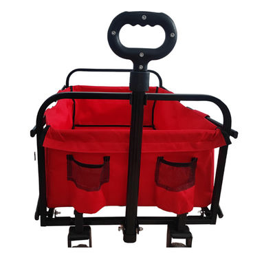 واگن تاشو ساحلی آسان 600D پی وی سی واگن تاشو برای مواد غذایی با اندازه چرخ کوچک