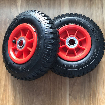 250-4 رینگ پلاستیکی چرخ ترولی بادی 21 سانتی متری چرخ دستی چرخ دستی پنوماتیک