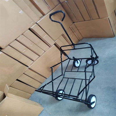 چرخ دستی واگن تاشو چهار چرخ چرخ دستی باغی تاشو با ظرفیت بزرگ
