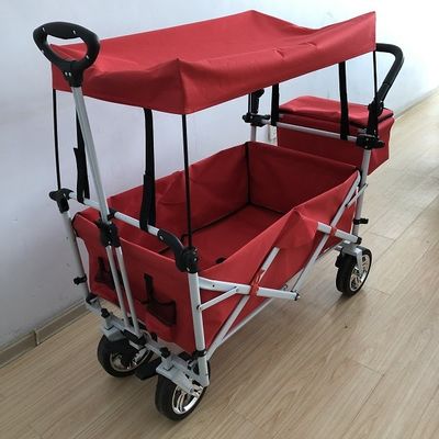 چرخ دستی تاشو واگن سودمند 8 اینچی تاشو ساحلی با سایبان 600D پارچه آکسفورد