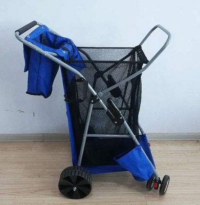 چرخ دستی ماهیگیری تاشو پارچه ای آکسفورد 600D با چرخ بزرگ