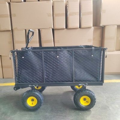 گاری توری بسیار بزرگ باغبانی چرخ دستی استیل گاردن سنگین ابزار باغبانی