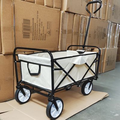 چرخ دستی پی وی سی واگن کمپینگ چرخ دستی تاشو با دسته و پارچه تکی