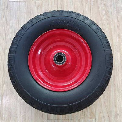 3.50-6 لاستیک قرمز رینگ فولادی گونی بارو لاستیک پنوماتیک چرخ چرخ دستی 10 اینچی