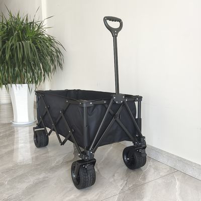 واگن تاشو گاری ساحلی جوشکاری چرخ پهن با دسته قابل تنظیم