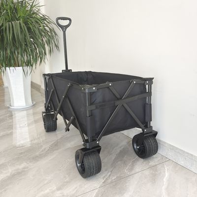 واگن تاشو گاری ساحلی جوشکاری چرخ پهن با دسته قابل تنظیم