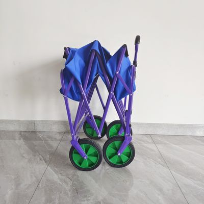 سبد کمپینگ پارچه ای دولایه واگن تاشو چرخ دستی قابل حمل 8 اینچی PVC