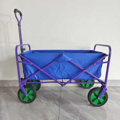 سبد کمپینگ پارچه ای دولایه واگن تاشو چرخ دستی قابل حمل 8 اینچی PVC