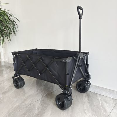 Wonderfold ساحل بسته بندی شده در فضای باز کارتن کمپینگ تنظیم پذیر دستگیره چرخ های گسترده