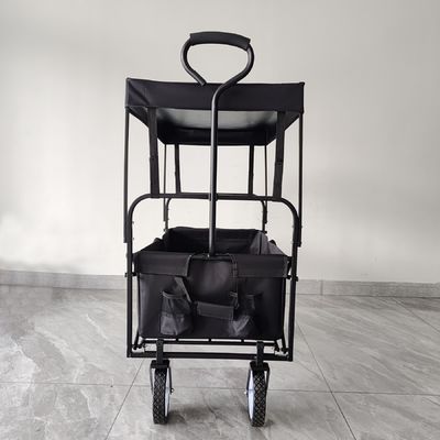 واگن تاشو قابل تاشو با پوشه قابل برداشت واگن تاشو قابل استفاده با چرخ های چرخی 360 درجه